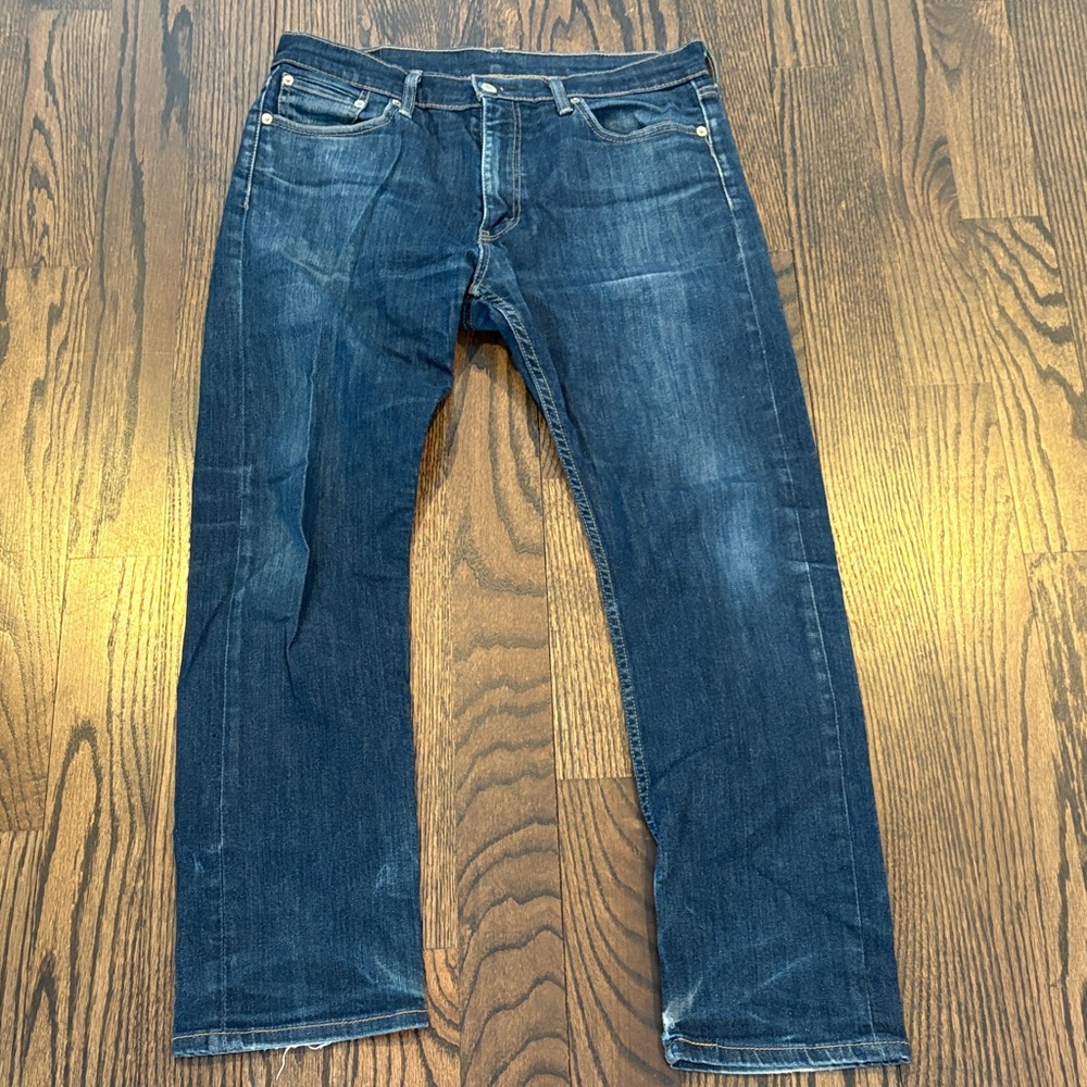 Levi's Men’s 513 Dark Blue Straight Jeans Size 33”x 30”